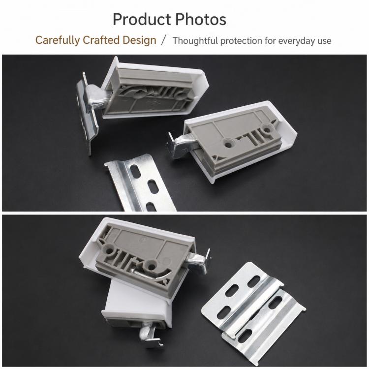 2pcs/Pack Heavy-Duty Cabinet Hanger Bracket Adjustable Wall Cabinet Parts, Grey Without Cover Style, Yellow Without Cover Style, Yellow With Cover Style