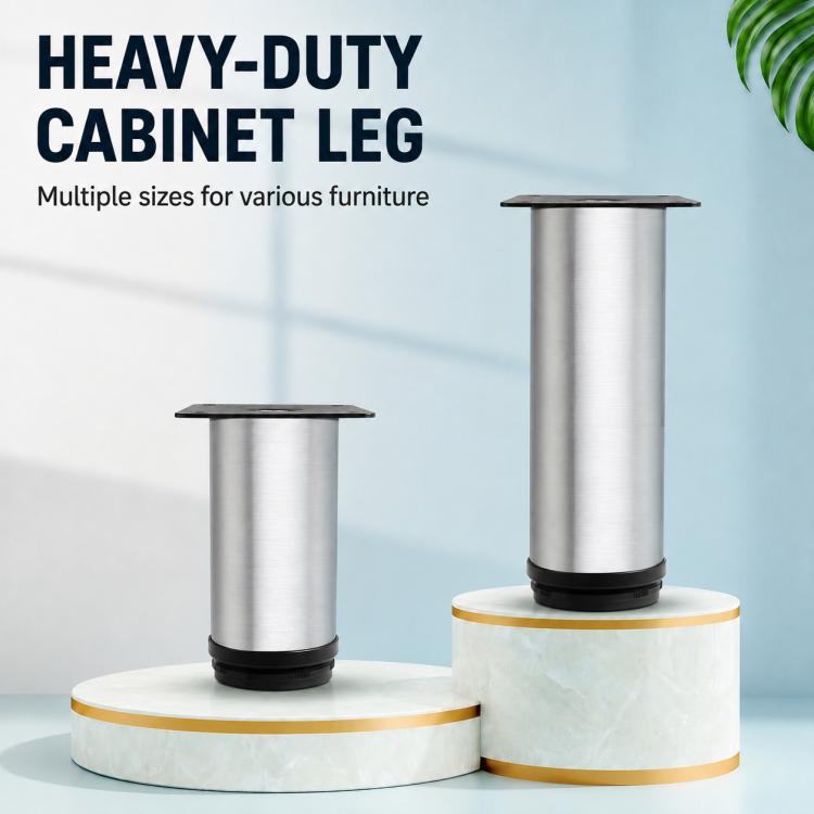 Brushed Stainless Steel Furniture Support Legs for Sofas and Coffee Tables, 50mm, 60mm, 80mm, 100mm, 120mm, 150mm, 200mm, 250mm, 300mm, 350mm, 400mm, 450mm, 500mm