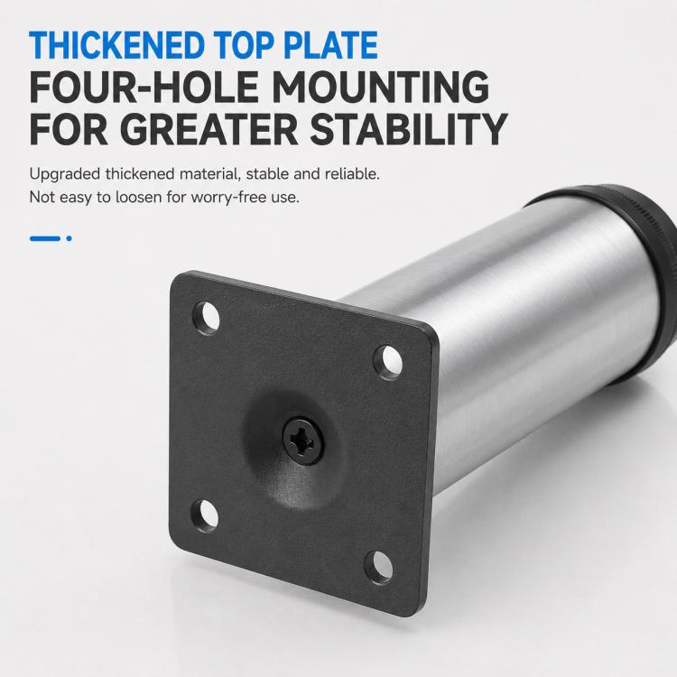Brushed Stainless Steel Furniture Support Legs for Sofas and Coffee Tables, 50mm, 60mm, 80mm, 100mm, 120mm, 150mm, 200mm, 250mm, 300mm, 350mm, 400mm, 450mm, 500mm