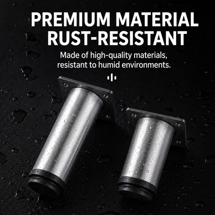 Brushed Stainless Steel Furniture Support Legs for Sofas and Coffee Tables, 50mm, 60mm, 80mm, 100mm, 120mm, 150mm, 200mm, 250mm, 300mm, 350mm, 400mm, 450mm, 500mm
