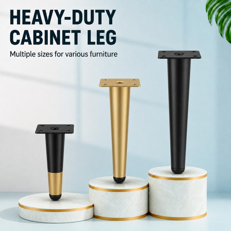 Straight Tapered Metal Furniture Support Legs for Sofas and Coffee Tables, 10cm, 12cm, 15cm, 17cm, 20cm, 25cm, 30cm