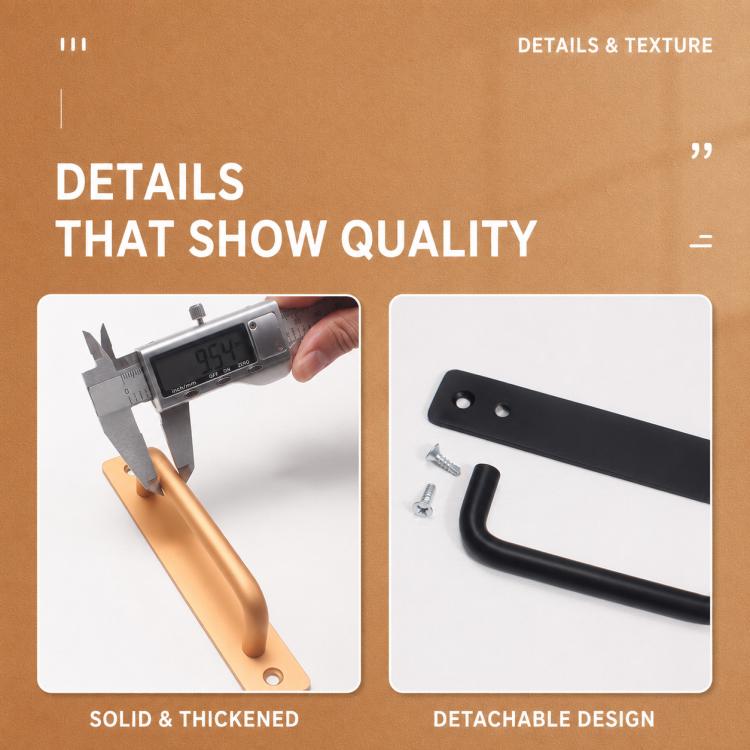 Widened Style Aluminum Alloy Furniture Pull Handles Door Handles with Mounting Screws, 200mm