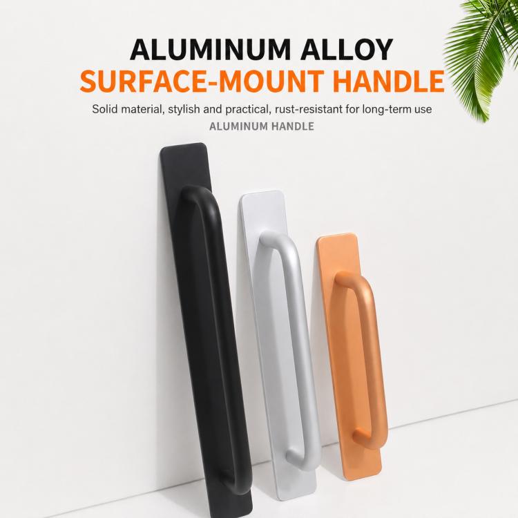 Widened Style No-Drill Aluminum Alloy Furniture Pull Handles Door Handles, 200mm