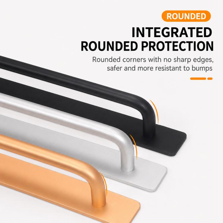 Widened Style No-Drill Aluminum Alloy Furniture Pull Handles Door Handles, 200mm