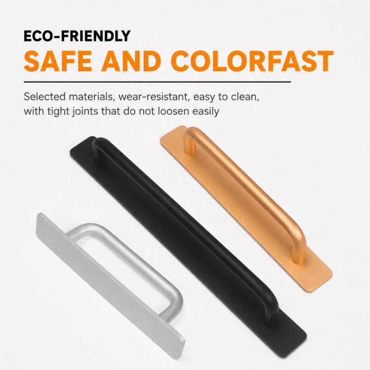 Widened Style No-Drill Aluminum Alloy Furniture Pull Handles Door Handles, 200mm