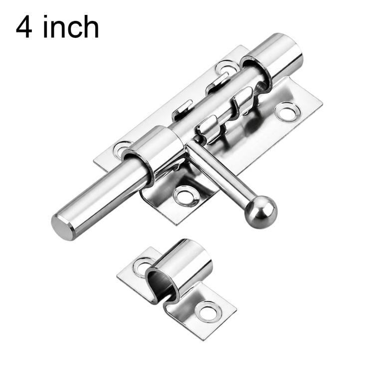 201 Stainless Steel Ball Handle Slide Bolt Latch Door Lock with Lock Hole, 4 inch, 5 inch, 6 inch, 8 inch, 10 inch, 12 inch, 14 inch, 16 inch, 18 inch, 20 inch 12 Core, 20 inch 14 Core, 24 inch, 32 inch
