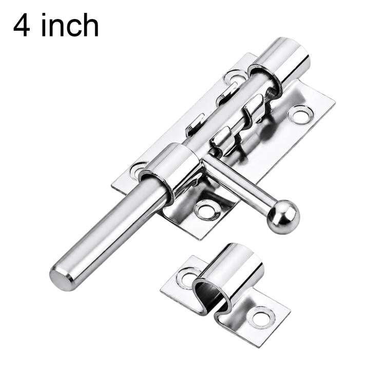 304 Stainless Steel Ball Handle Slide Bolt Latch Door Lock with Lock Hole, 4 inch, 5 inch, 6 inch, 8 inch, 10 inch, 12 inch, 14 inch, 16 inch, 18 inch, 20 inch 12 Core, 20 inch 14 Core, 24 inch, 32 inch