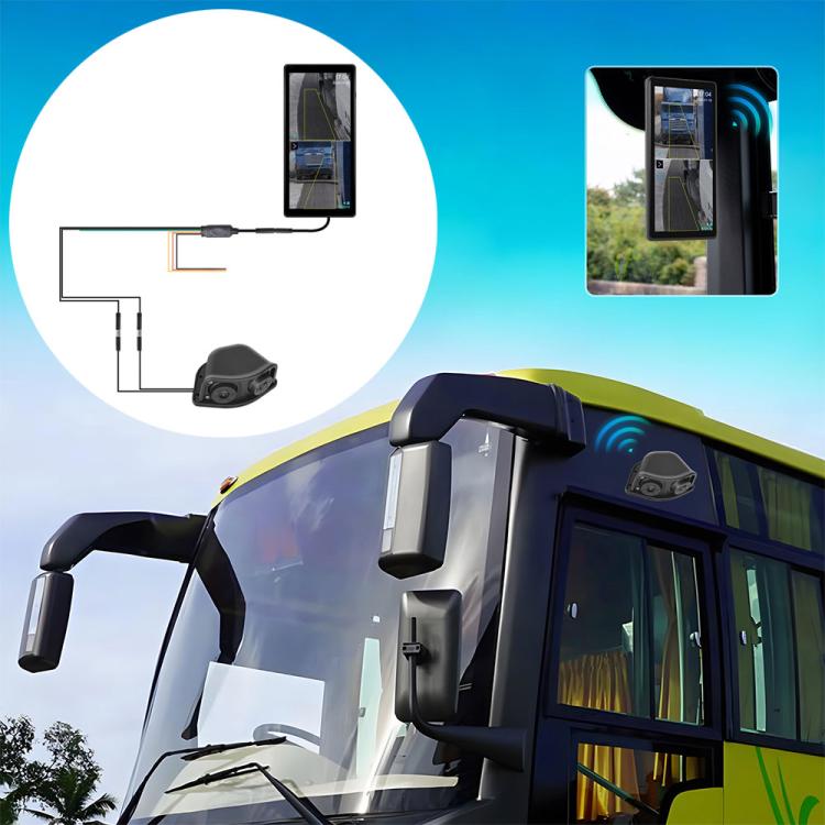 10.36 inch Trucks Electronic Rear-View Mirror Digital HD Wired Touchscreen with BSD DVRs, without Memory Card, with 64GB Memory Card