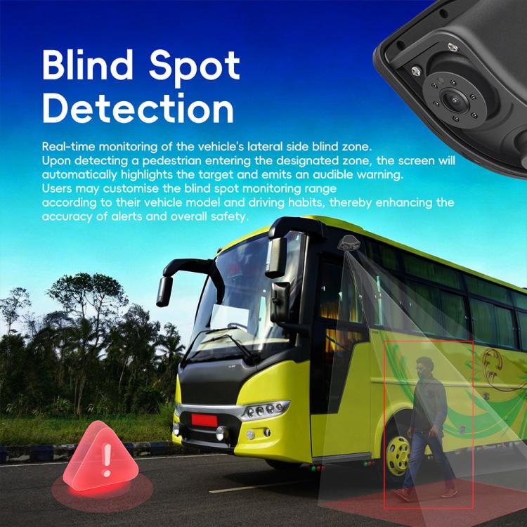 10.36 inch Trucks Electronic Rear-View Mirror Digital HD Wired Touchscreen with BSD DVRs, without Memory Card, with 64GB Memory Card