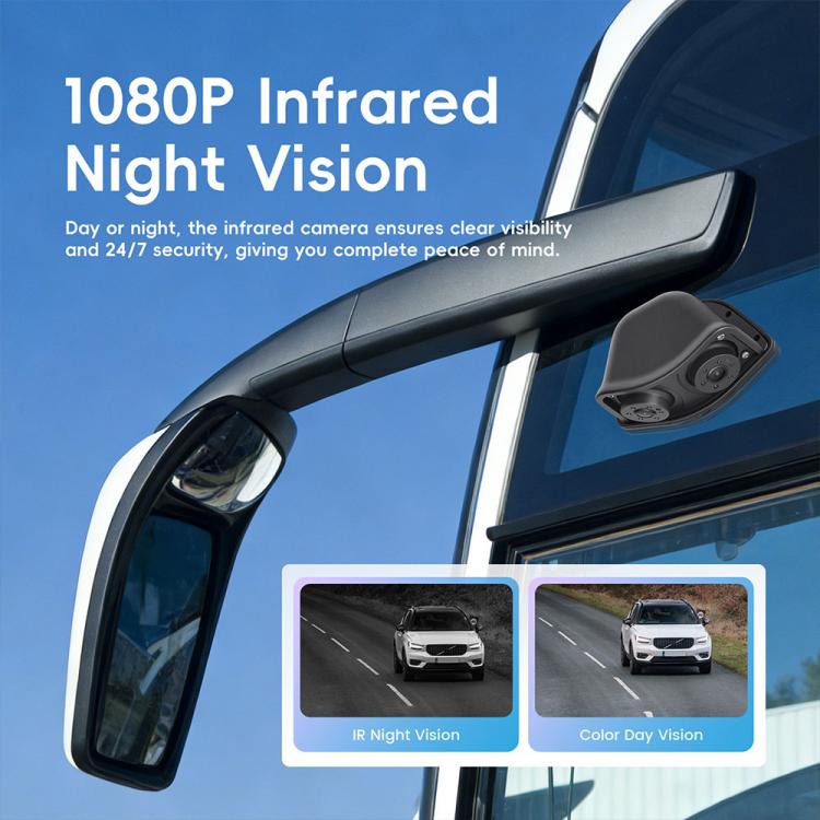10.36 inch Trucks Electronic Rear-View Mirror Digital HD Wired Touchscreen with BSD DVRs, without Memory Card, with 64GB Memory Card
