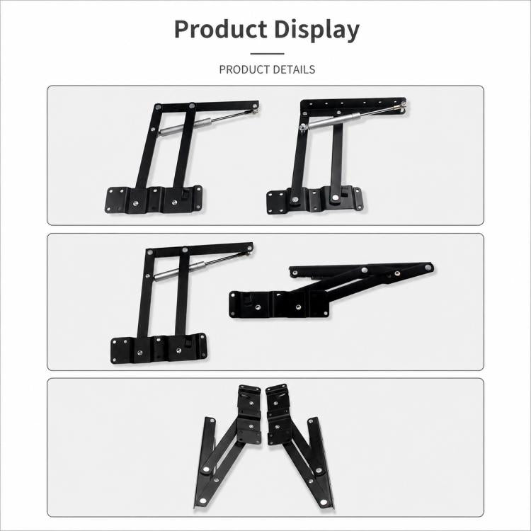 2pcs/Pack Furniture Support Lift Bracket Coffee Table Lift-Top Mechanism, Pneumatic Style, Spring Style