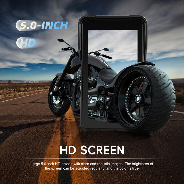 5 inch Vertical Motorcycle Portable Waterproof CarPlay GPS Navigator, Standard, Standard+Tire Pressure Monitor