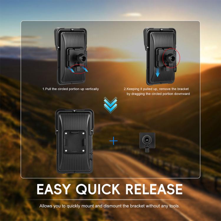 5 inch Vertical Motorcycle Portable Waterproof CarPlay GPS Navigator, Standard, Standard+Tire Pressure Monitor