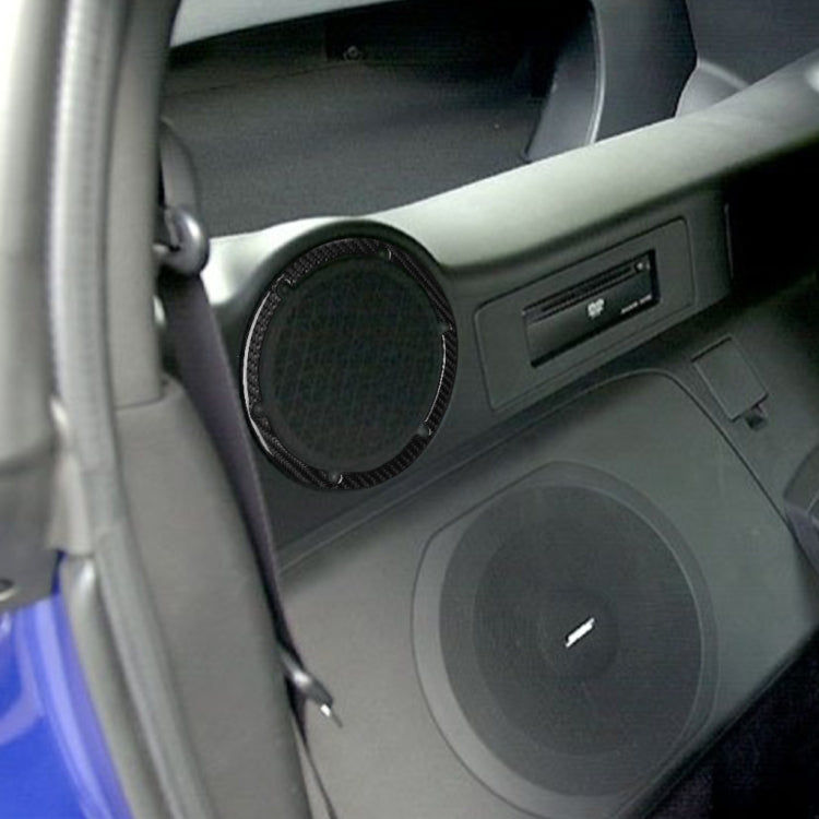 Car Carbon Fiber Rear Horn Ring Decorative Sticker for Nissan 350z 2006-2009, Rear Horn Ring