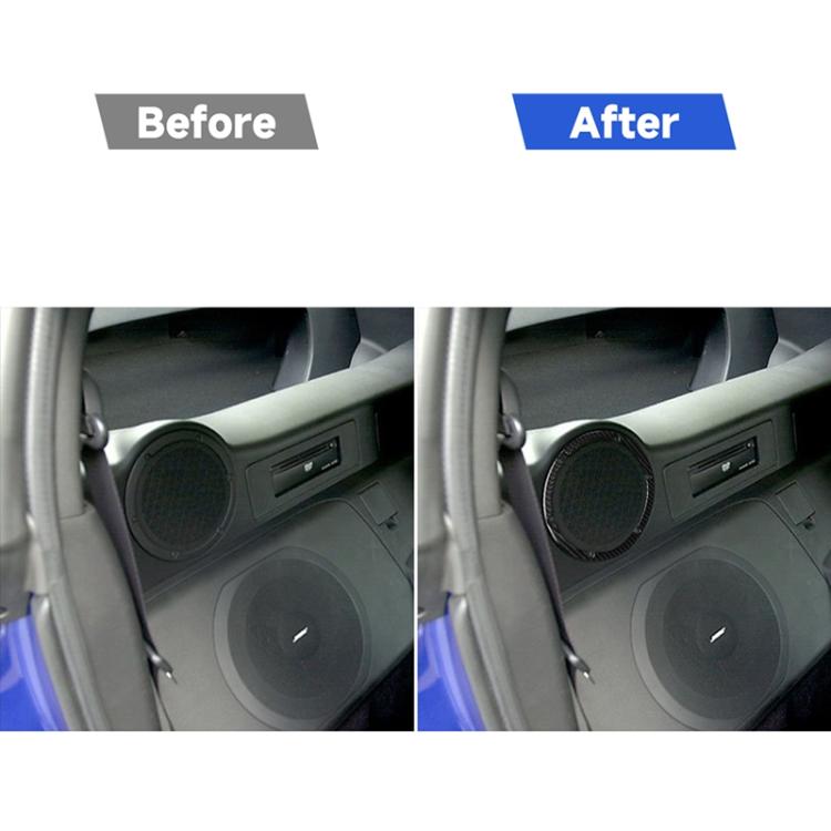 Car Carbon Fiber Rear Horn Ring Decorative Sticker for Nissan 350z 2006-2009, Rear Horn Ring