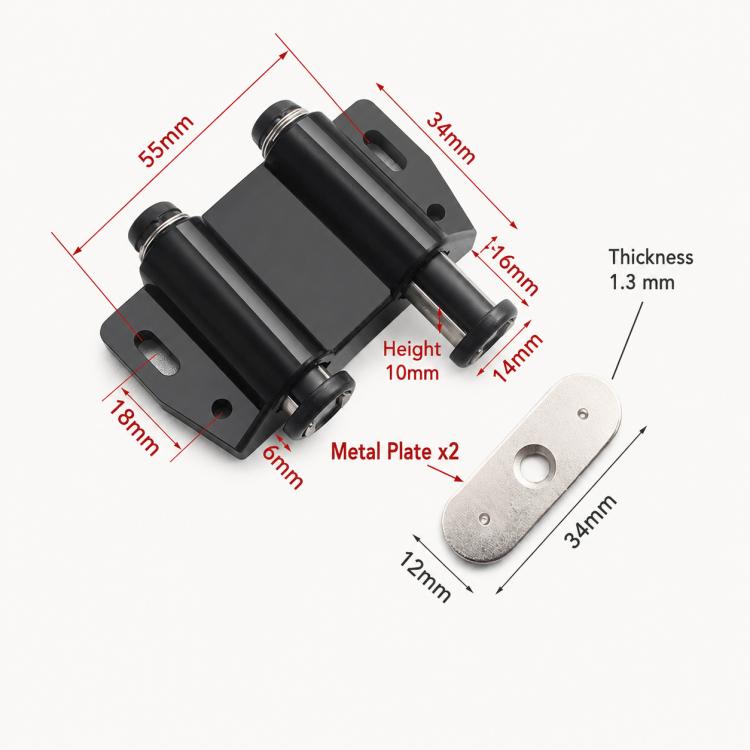 Handle-Free Push-To-Open Cabinet Door Latch, 202 Double Head Style Black, 202 Double Head Style Beige, 201 Single Head Magnetic Style Black, 201 Single Head Magnetic Style Beige, 222 Single Head Magnetic Style Black, 222 Double Head Magnetic Style Blac...