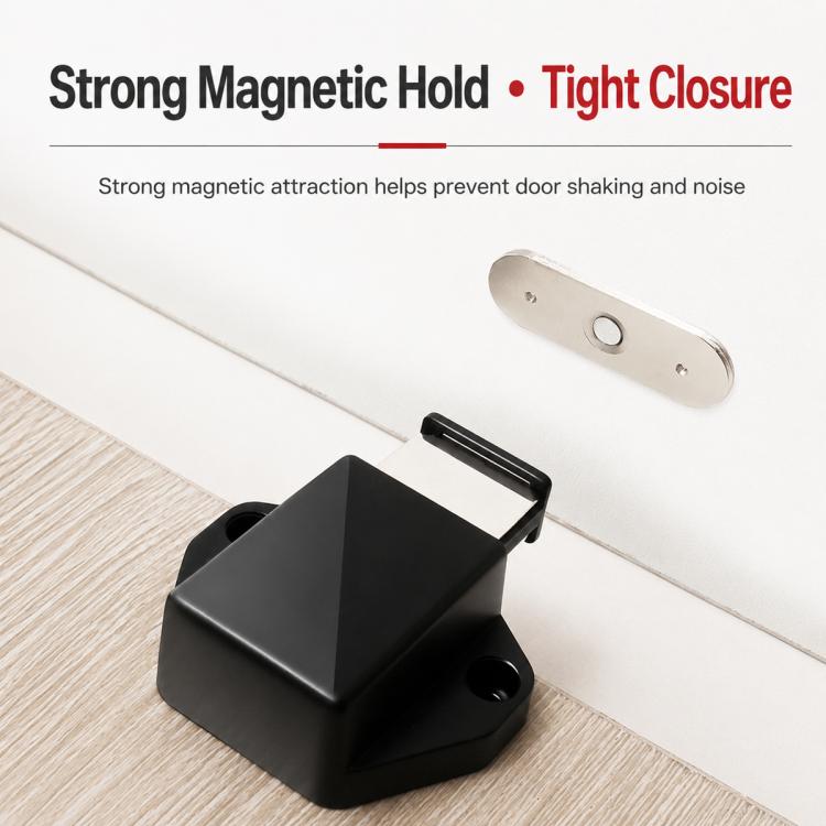 Handle-Free Push-To-Open Cabinet Door Latch, 202 Double Head Style Black, 202 Double Head Style Beige, 201 Single Head Magnetic Style Black, 201 Single Head Magnetic Style Beige, 222 Single Head Magnetic Style Black, 222 Double Head Magnetic Style Blac...