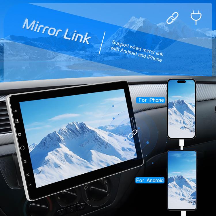 10.1 inch Car HD Touchable Screen Single Din Carplay MP5 Player, Standard, Standard+Reversing camera