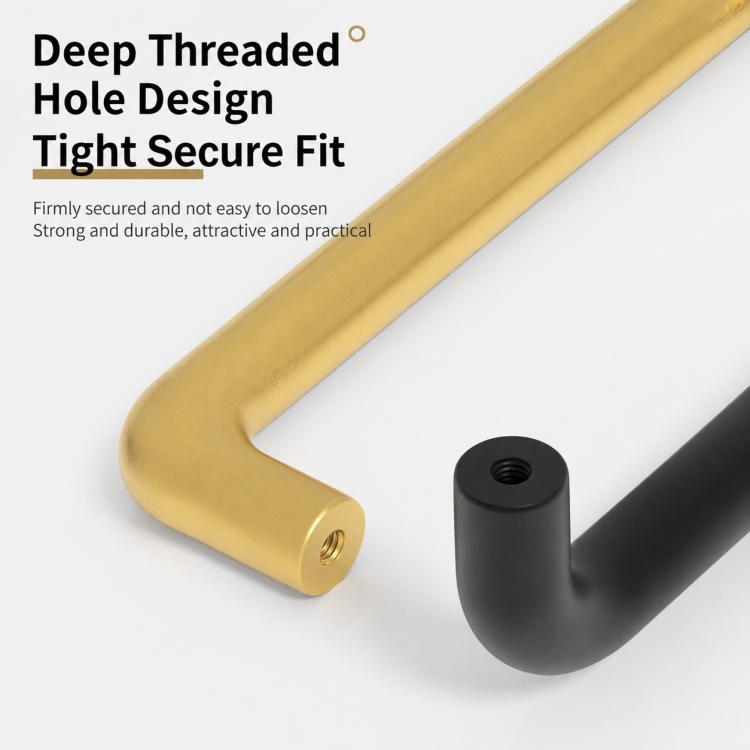 Solid Aluminum Alloy Cabinet Door Pull Handle, Furniture Handles Door Knob, 96mm, 128mm, 160mm, 192mm