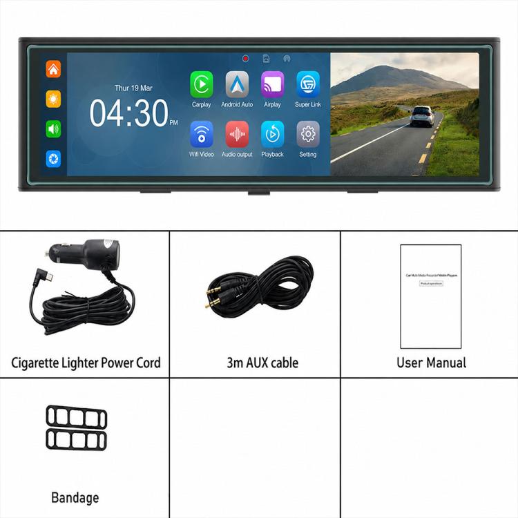 10.99 inch 4K Center CarPlay Auto Car Portable Navigation Screen, Standard, Standard+Reversing Camera