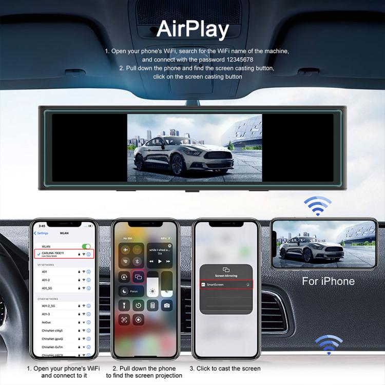 10.99 inch 4K Center CarPlay Auto Car Portable Navigation Screen, Standard, Standard+Reversing Camera
