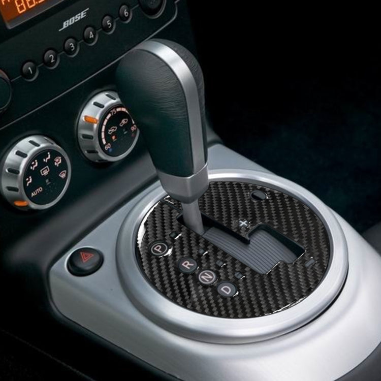Car Carbon Fiber Gear Automatic Transmission Panel Decorative Sticker for Nissan 350z 2006-2009, Left Drive, Gear Automatic Transmission Panel