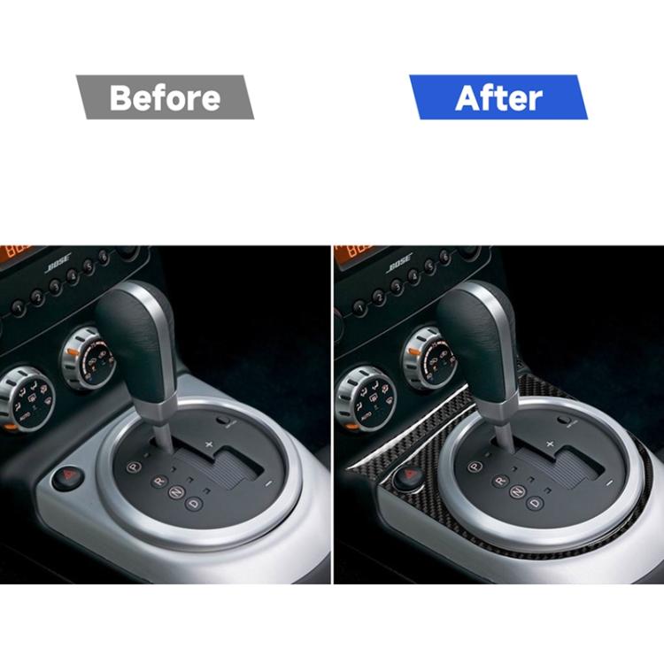 Car Carbon Fiber Gears Panel Decorative Sticker for Nissan 350z 2006-2009, Left Drive, Gears Panel, Left Drive