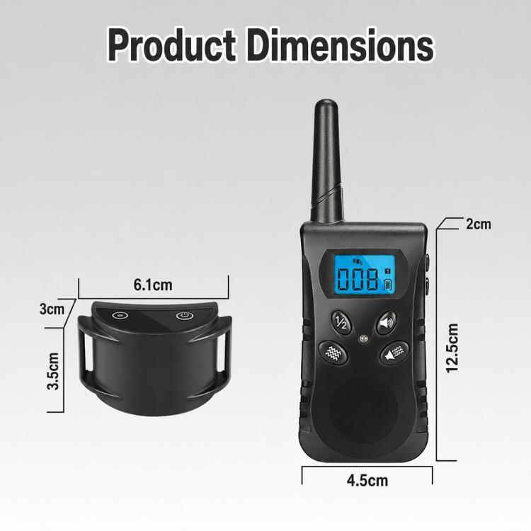 PaiPaitek PD520S Remote Controll Anti Barking Pet Dog Training Collar, PD520S-1, PD520S-2