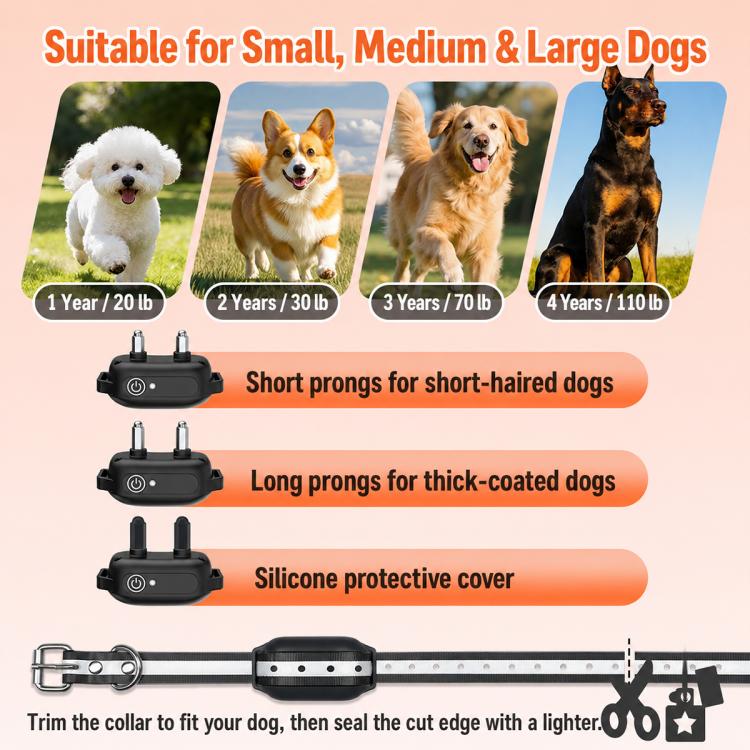 PaiPaitek PD519-1 Ultra-long Remote Controll Anti Barking Pet Dog Training Collar, PD519-1