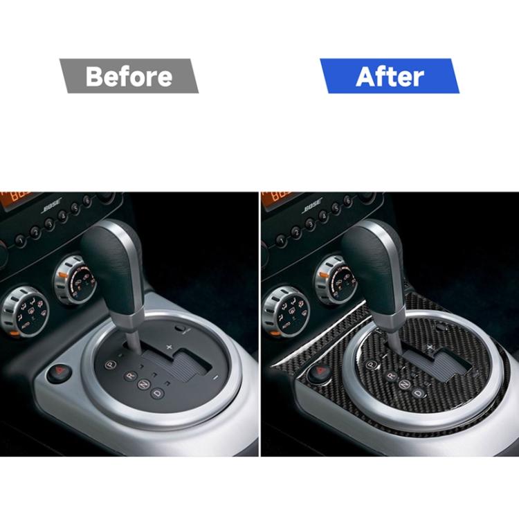 Car Carbon Fiber with Automatic Transmission Gears Panel Decorative Sticker for Nissan 350z 2006-2009, Left Drive, Automatic Transmission Gears Panel, Left Drive