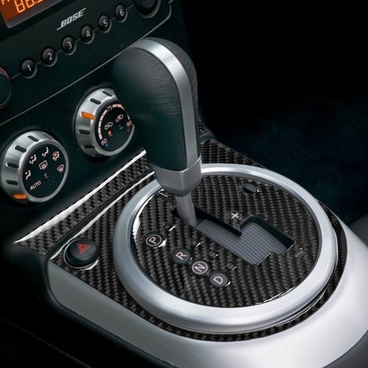 Car Carbon Fiber with Automatic Transmission Gears Panel Decorative Sticker for Nissan 350z 2006-2009, Right Drive, Transmission Gears Panel