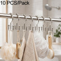 10 PCS/Pack Mountain Shaped Curtain Shower Curtain Metal Hooks, Iron, 201 Stainless Steel, 304 Stainless Steel
