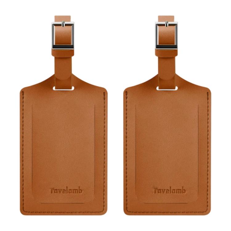 1 Pair Vintage PU Leather Luggage Tag