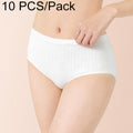 10 PCS/Pack Women Disposable Underwears Sterilized Cotton Crotch Briefs, M, L, XL, XXL, XXXL