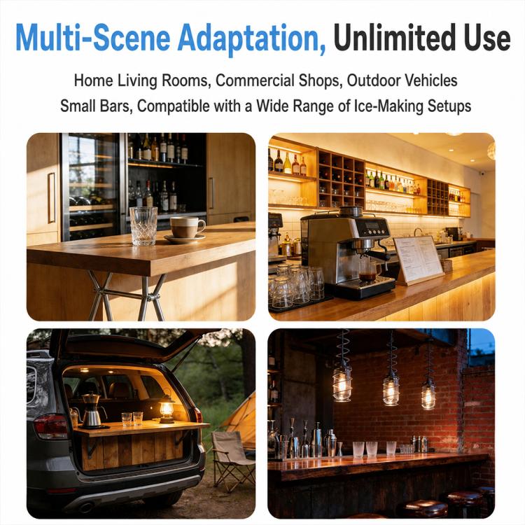 Fully Automatic Commercial Household Cube Ice Maker, US Plug, UK Plug, EU Plug