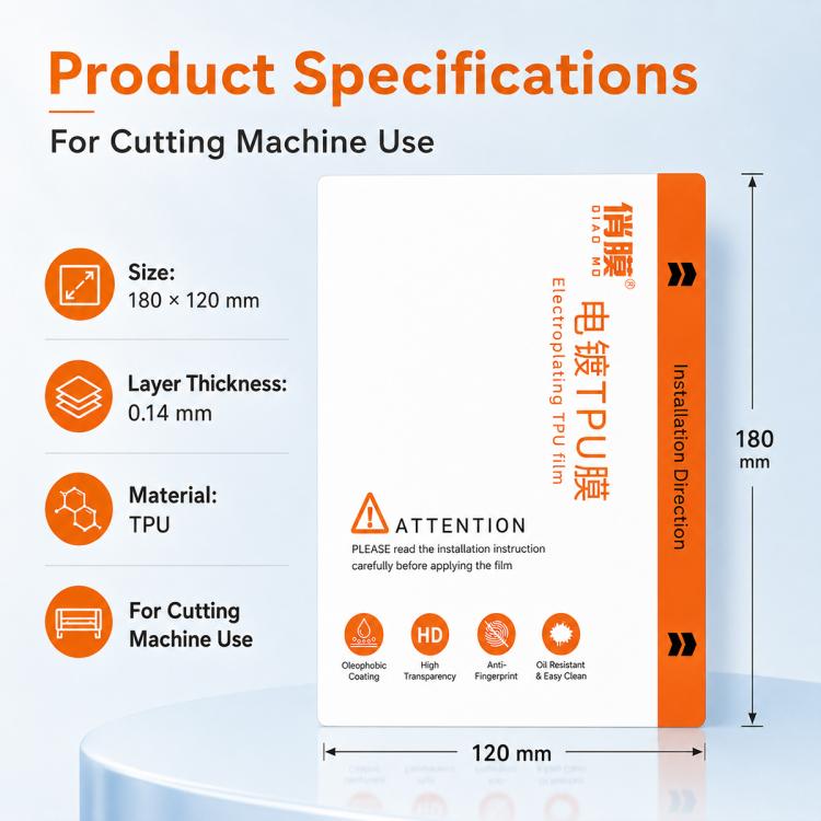 ZWX Electroplated TPU Frosted Hydrogel Film for Film Cutting Machines, 20 PCS/Pack, 50 PCS/Pack, 100 PCS/Pack, 200 PCS/Pack
