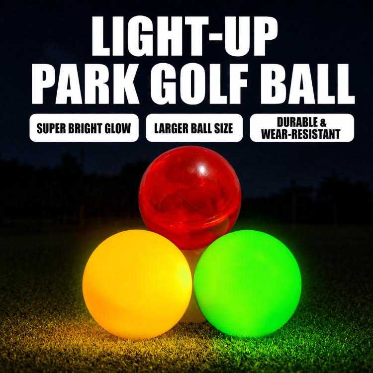 PGM Q037 Light-Up Golf Park Ball, Green with Light, Yellow with Light, Orange without Light, Red without Light