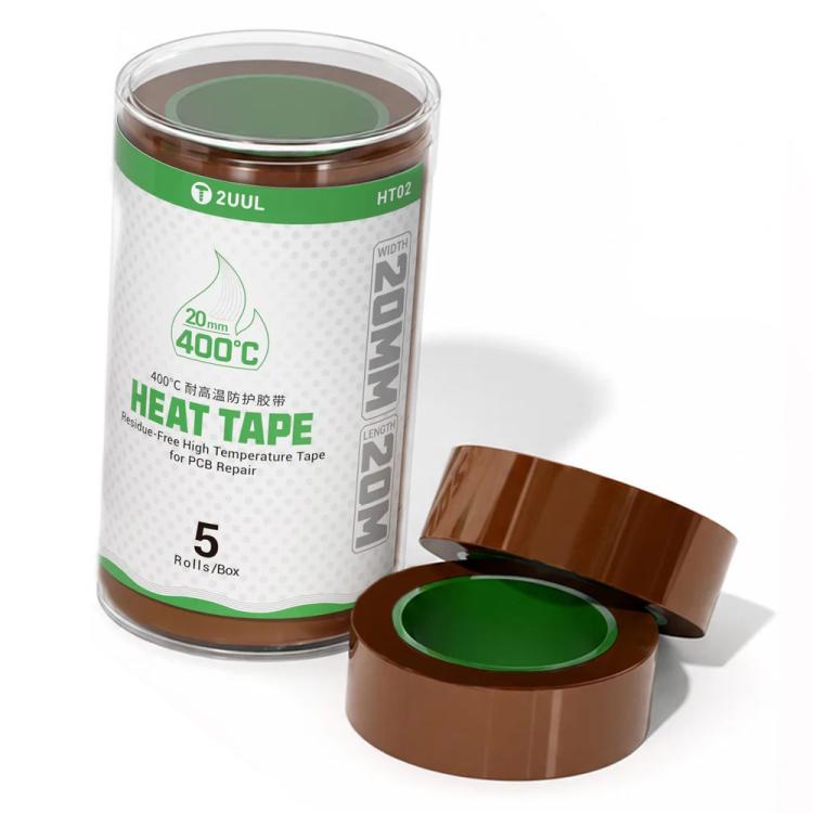 2UUL 400°C High Temperature Resistant Protective Tape, 20mm 5 Volumes, 10mm 10 Volumes