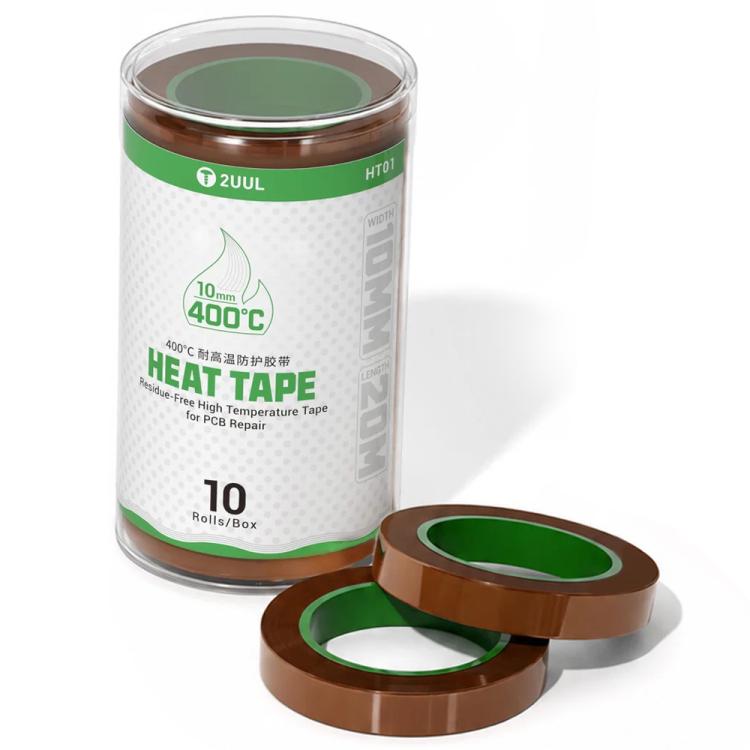 2UUL 400°C High Temperature Resistant Protective Tape, 20mm 5 Volumes, 10mm 10 Volumes