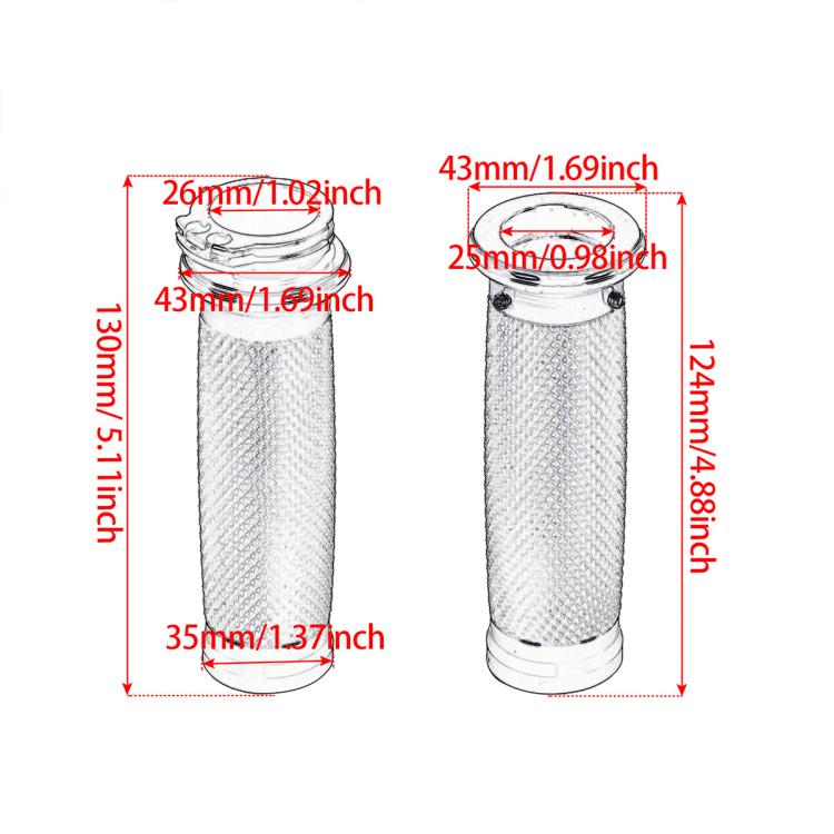 1 Pair Universal 25mm Retro RSD Motorcycle Handlebar Grips