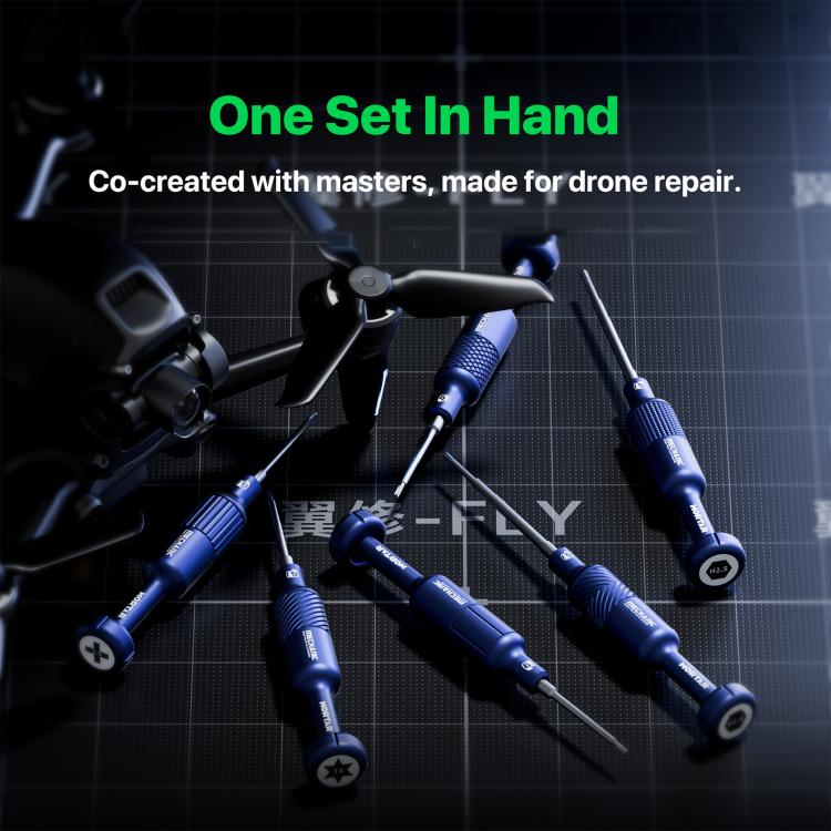 MECHANIC FLY 6 in 1 Strong Magnet Specialized Screwdriver Set for Drone Repair
