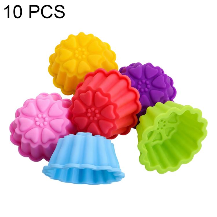 10 PCS/Pack High-Temperature Flower Silicone Mold