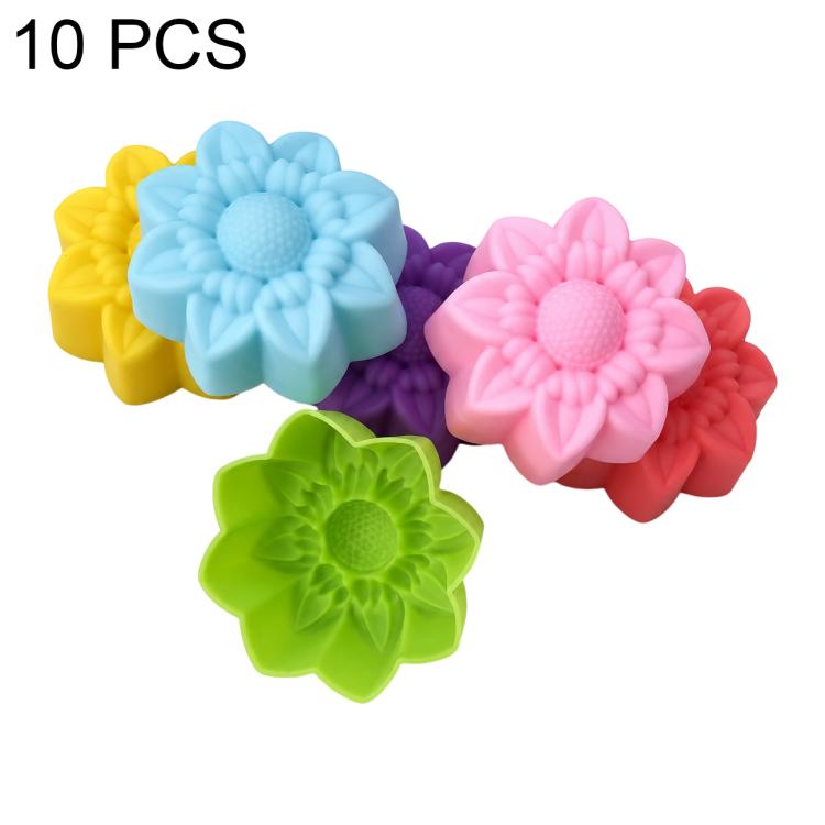 10 PCS/Pack High-Temperature Flower Silicone Mold