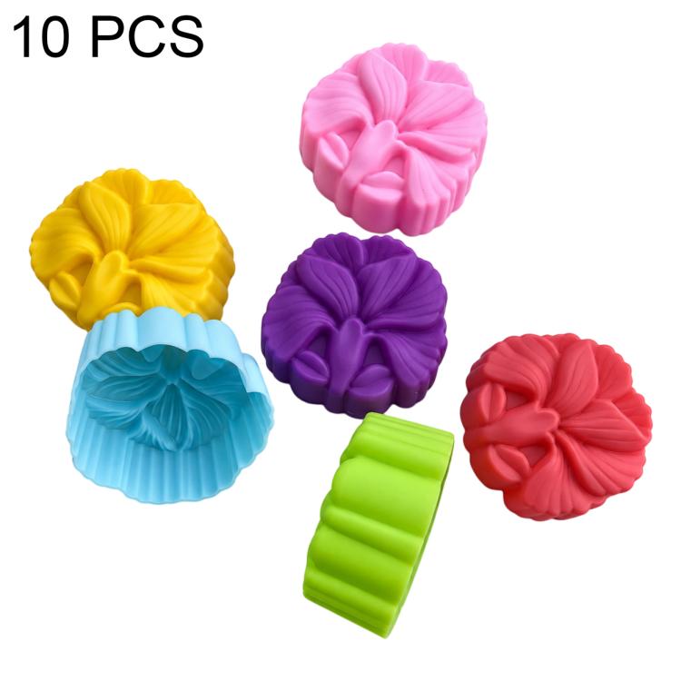 10 PCS/Pack High-Temperature Flower Silicone Mold