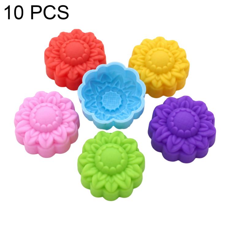 10 PCS/Pack High-Temperature Flower Silicone Mold