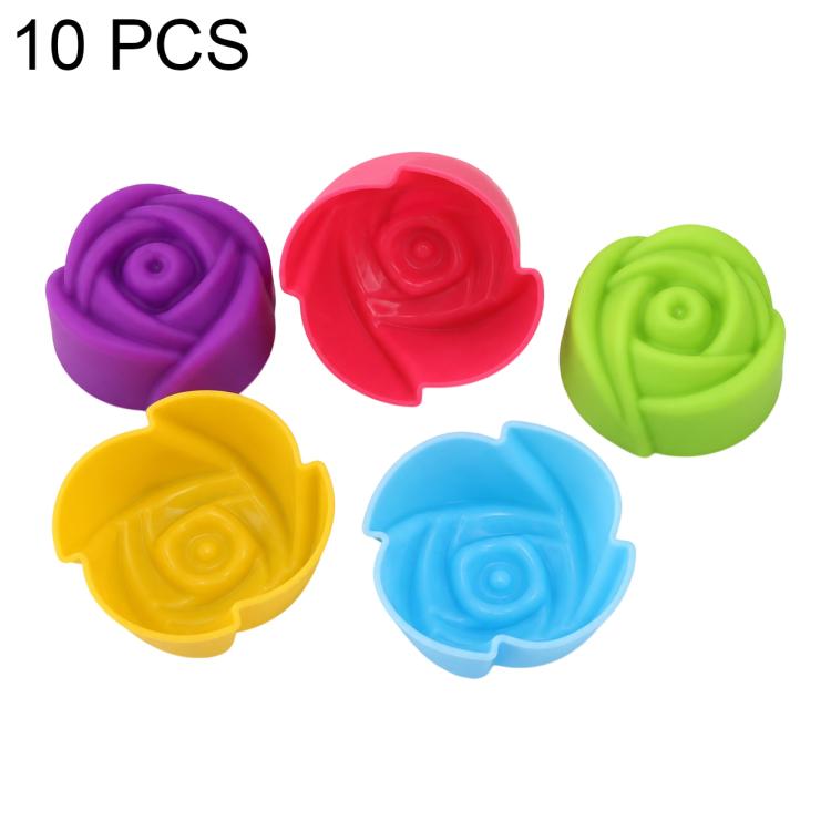 10 PCS/Pack High-Temperature Flower Silicone Mold