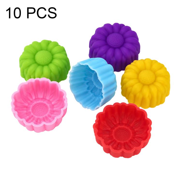 10 PCS/Pack High-Temperature Flower Silicone Mold
