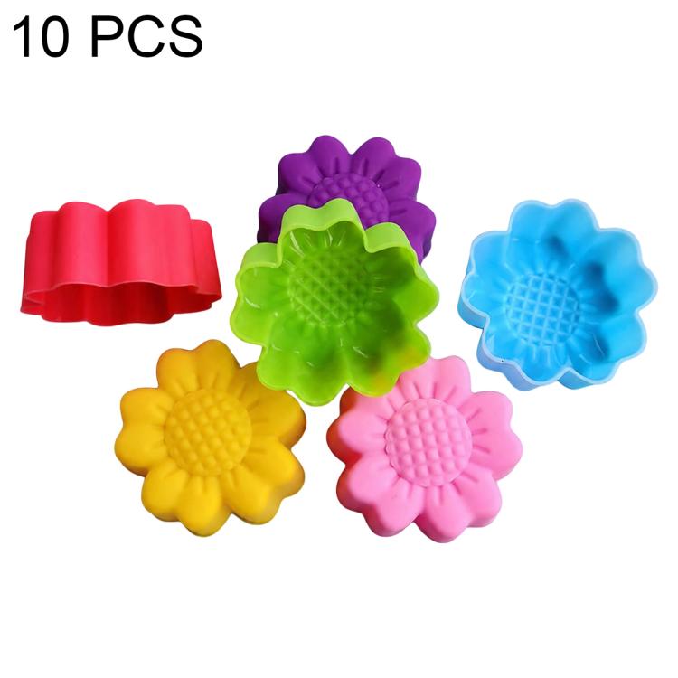 10 PCS/Pack High-Temperature Flower Silicone Mold