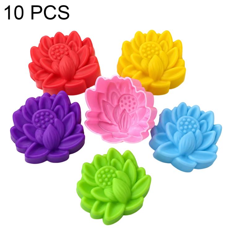 10 PCS/Pack High-Temperature Flower Silicone Mold