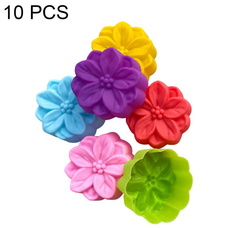 10 PCS/Pack High-Temperature Flower Silicone Mold